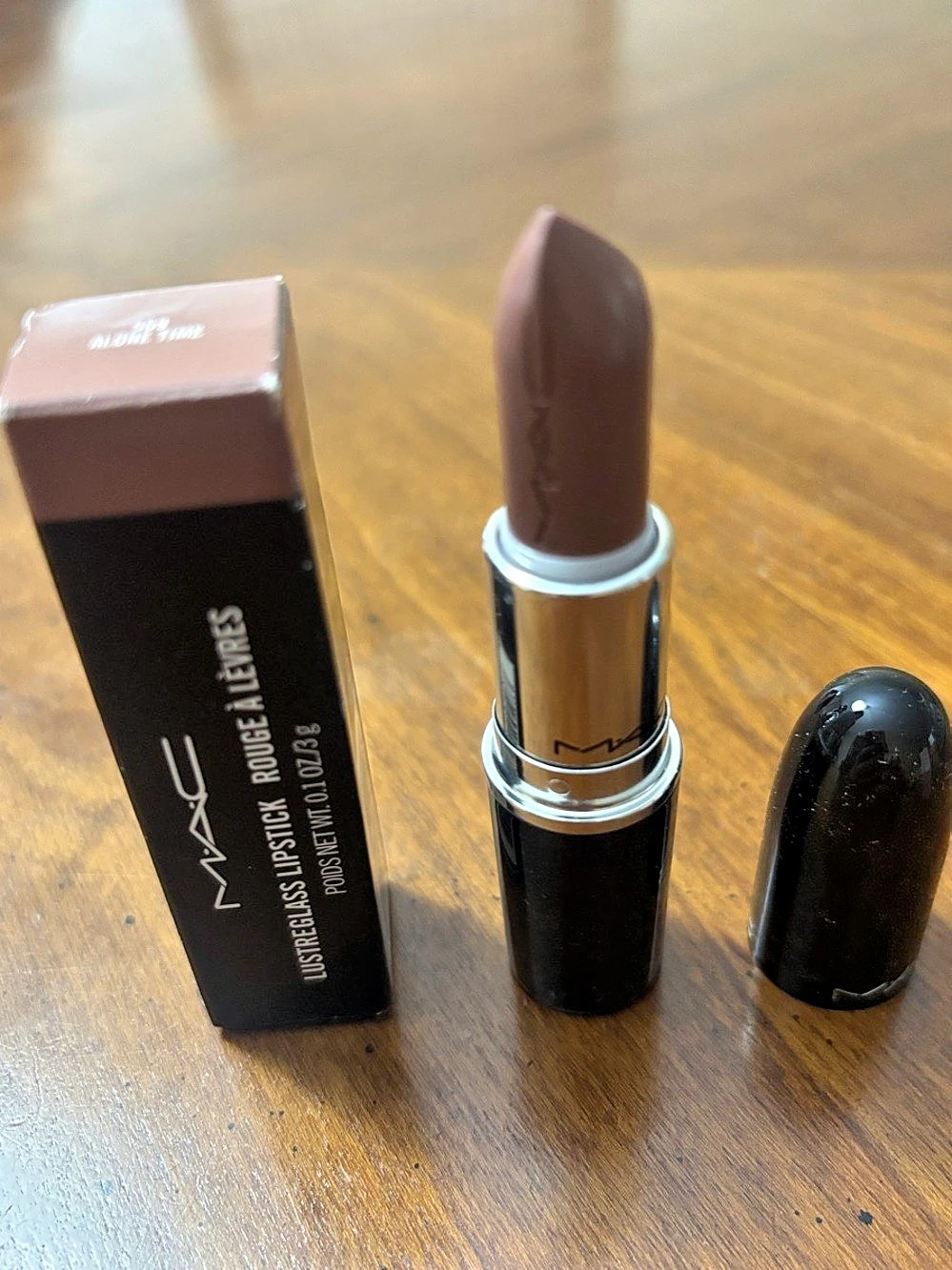 MAC Lustreglass Sheer-Shine Lipstick - Alone Time 569 Alone Time Brown